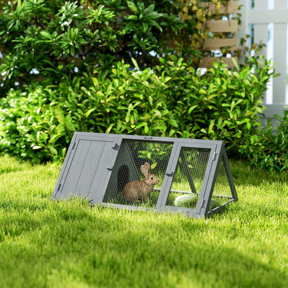 Rabbit Hutch, Wooden Guinea Pig Hutch with Run and Doors