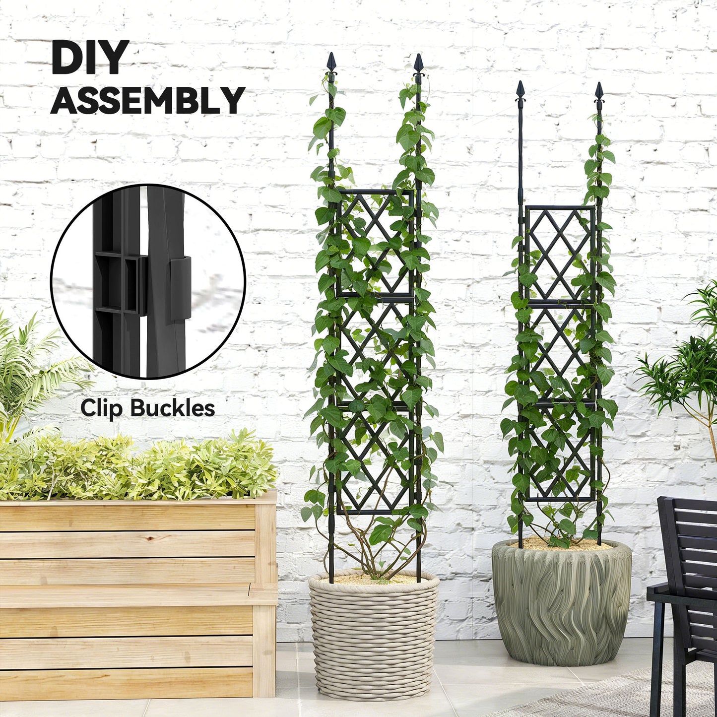 Foldable Garden Trellis, Lattice Climbing Support Trellis