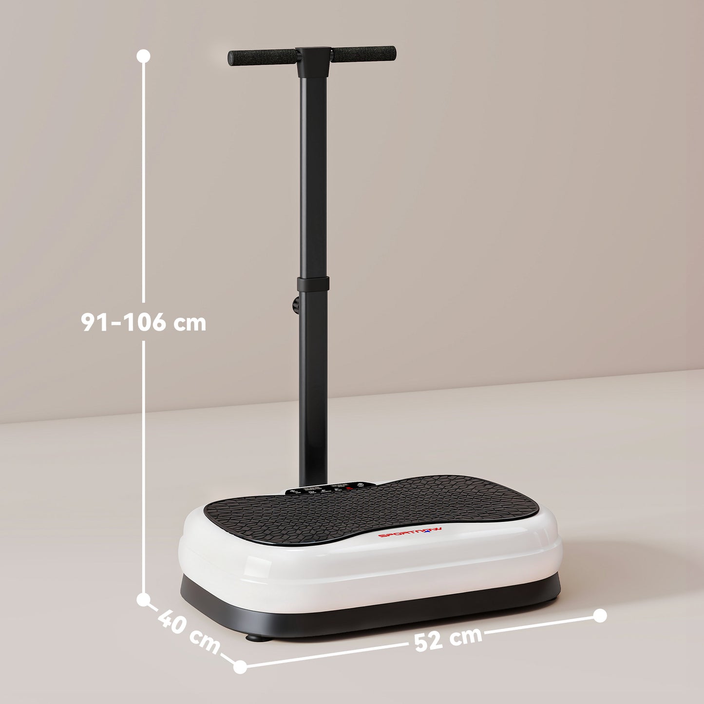 Vibration Plate with Adjustable Handle, Auto or Manual Speeds