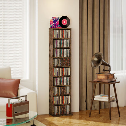 260 CD Storage Unit 120 DVD Storage Tower with 9 Compartments