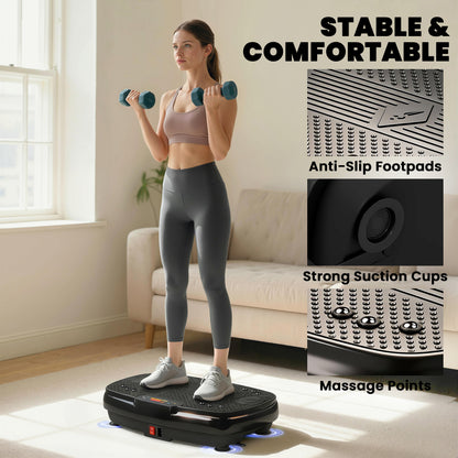 Vibration Plate Exercise Machine with 120 Speed Levels, 5 Programs