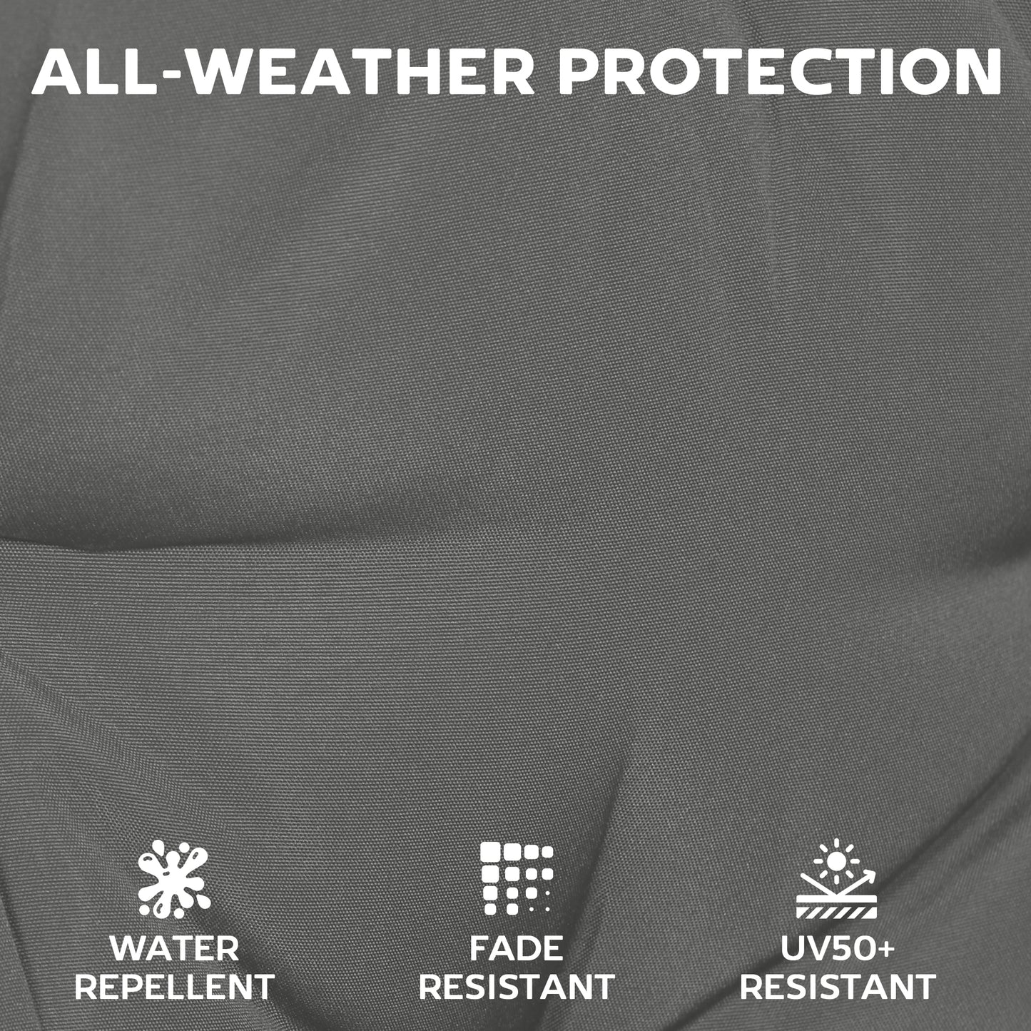Seat Cushions with Machine Washable Cover Dark Grey