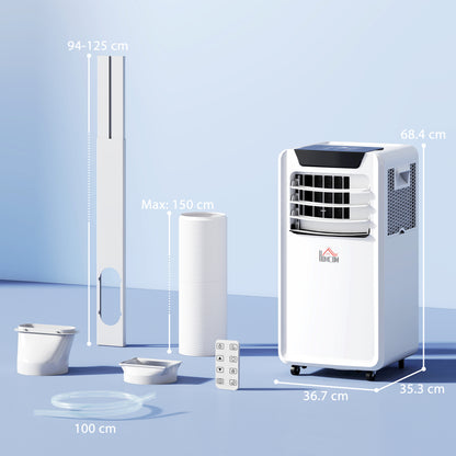 10000 BTU Mobile Portable Air Conditioner Room Ac Unit w/ RC, White