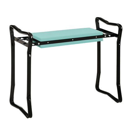2 In1 Folding Garden Kneeler Foam Chair Pad Support Bench, Green