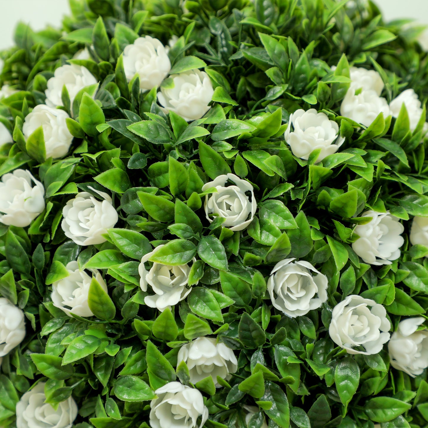 Set of 2 Artificial Plants with Rose Flower in Pot, 60cm, White