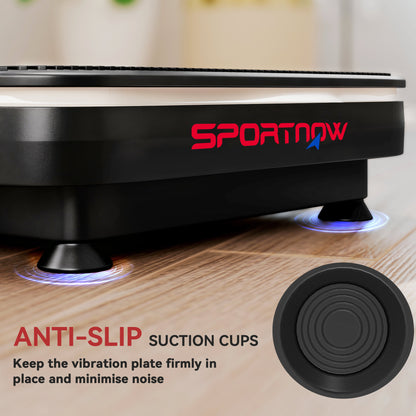 Vibration Plate Exercise Machine with Cool Lights and Bluetooth