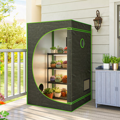 Grow Tent, Reflective Mylar Hydroponic Growing Tent, Black