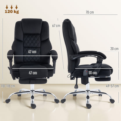 Executive Office Chair, Desk Chair with Massage and Heat, Black