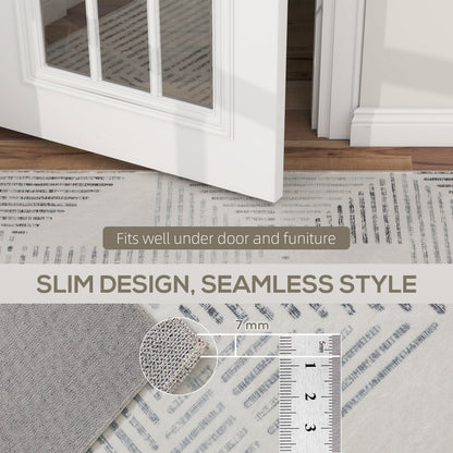 Non-Slip Large Rug for Living Room 230 x 160 cm, Grey