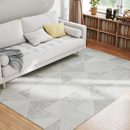 Non-Slip Large Rug for Living Room 230 x 160 cm, Grey
