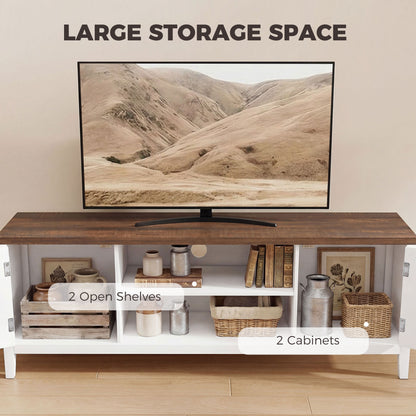 Farmhouse TV Stand for TVs up to 42 Inch, Media Console Table