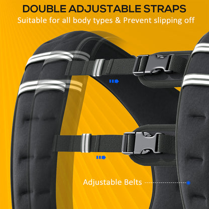 10KG Weighted Vest with Adjustable Straps, Pocket, Reflective Strips