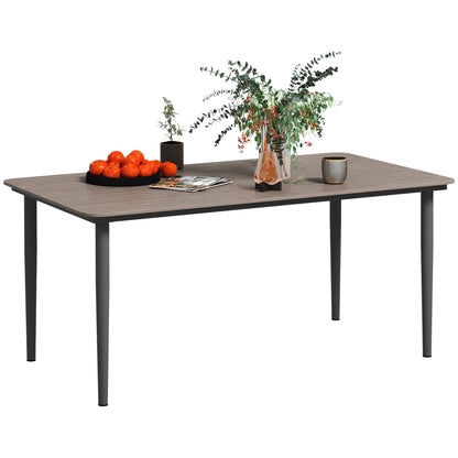 Garden Table with Rust Resistant Metal Frame, Dark Grey