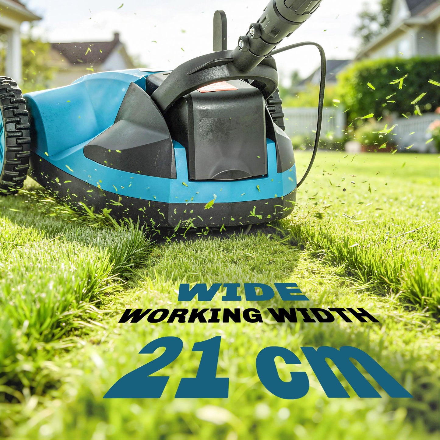 18V Cordless Lawnmower with 2 x 4Ah Batteries & Charger