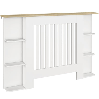 Vertical Slatted Heater Cover for Living Room, Medium, White