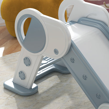 AIYAPLAY Foldable Kids Slide Indoor, Freestanding Baby Slide for 1.5-3 Years Old, Grey
