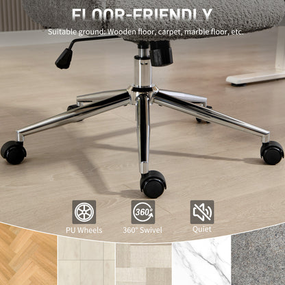 Office Chair with Adjustable Headrest, Comfy Desk Chair, Dark Grey
