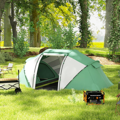 4-6 Persons Camping Tent Dome Family Travel Group Hiking Room Fishing