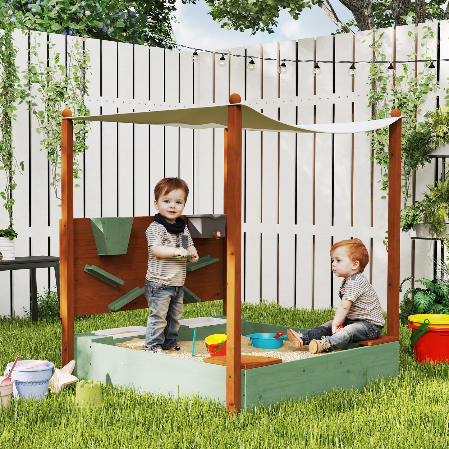 Kids Sofa Slide, Toddler Slide with 130cm Extended Length, Green