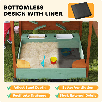 Kids Sofa Slide, Toddler Slide with 130cm Extended Length, Green