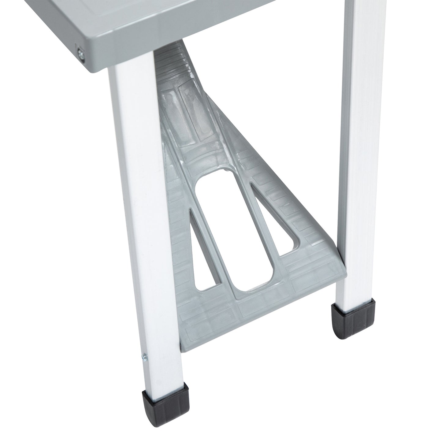 Picnic Table Chair Set 4 Seat Aluminium PP W/ 2.7cm Umbrella Hole