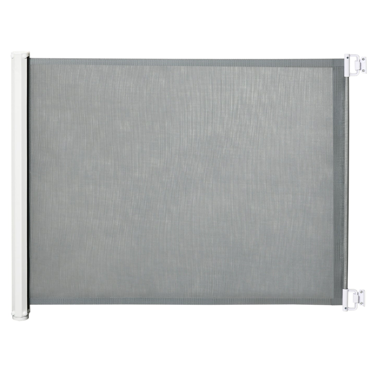 Retractable Pet Safety Gate, Folding Stair Barrier, Guard Door, Grey