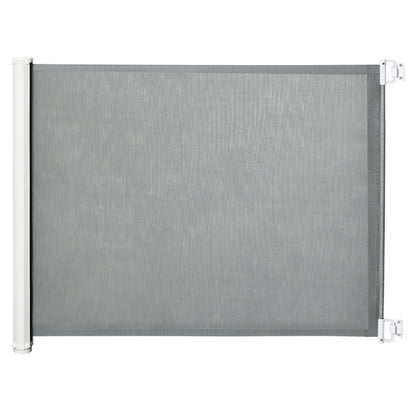 Retractable Pet Safety Gate, Folding Stair Barrier, Guard Door, Grey