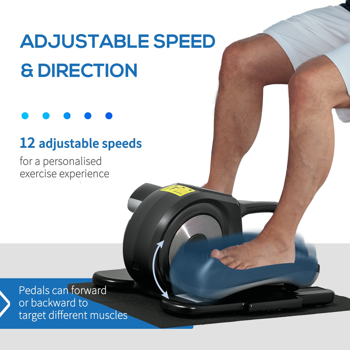 Mini Elliptical Machine, Seated Pedal Exerciser w/ Remote Control