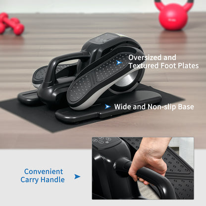 Mini Elliptical Machine, Seated Pedal Exerciser w/ Remote Control