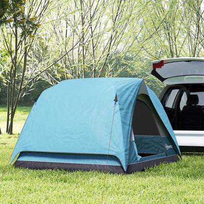 3-4 Person Camping Tent, Waterproof Tent, Navy Blue and Light Blue