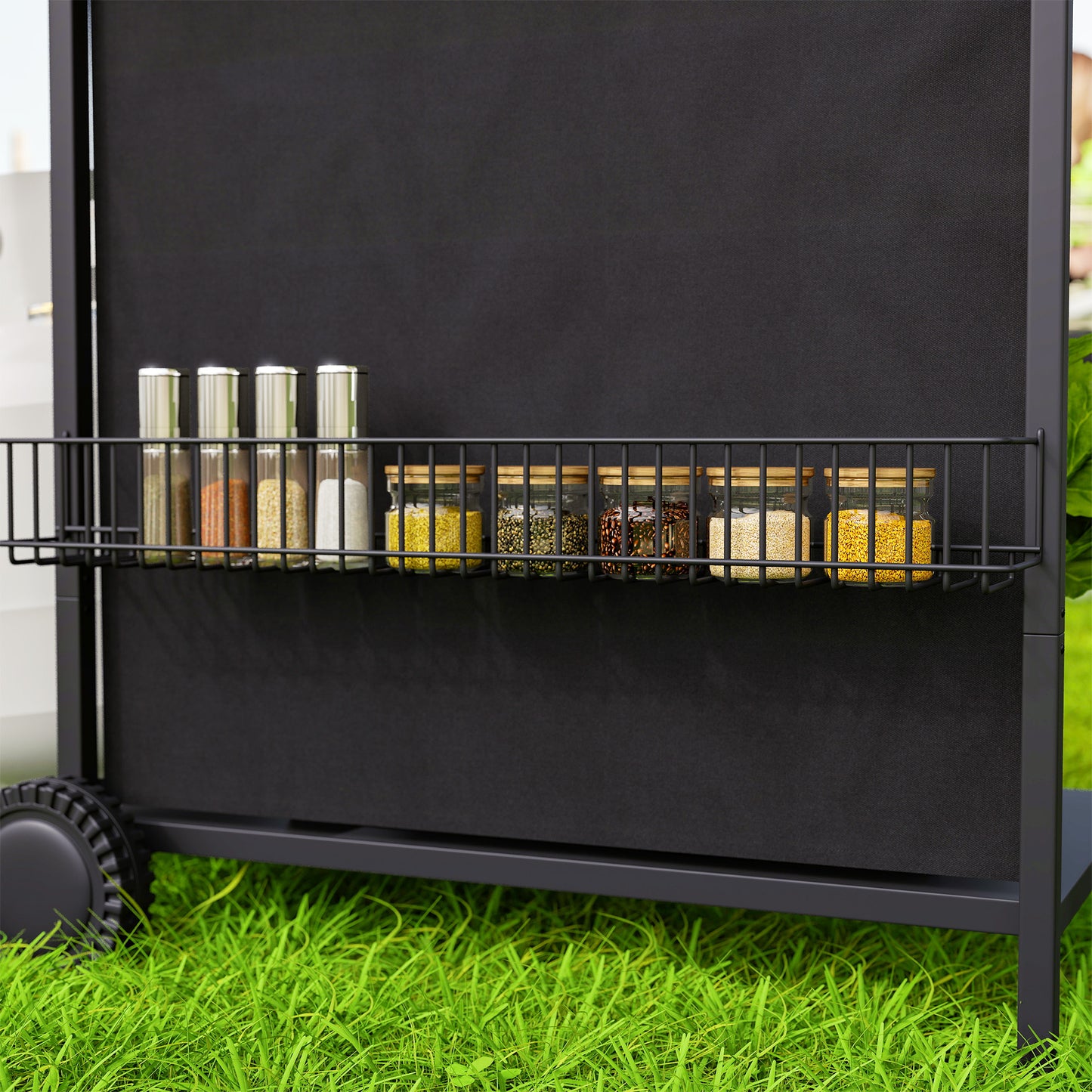 5 Burner Gas Barbecue Grill Portable Gas BBQ Grill with Lid, Black