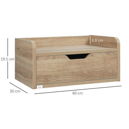 Floating Bedside Cabinet with Drawer, Wall Mounted Nightstands, Modern Bedside Table with Storage for Bedroom