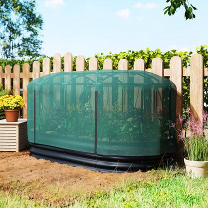 Raised Garden Bed with Self Watering System, Outdoor Planter Grey