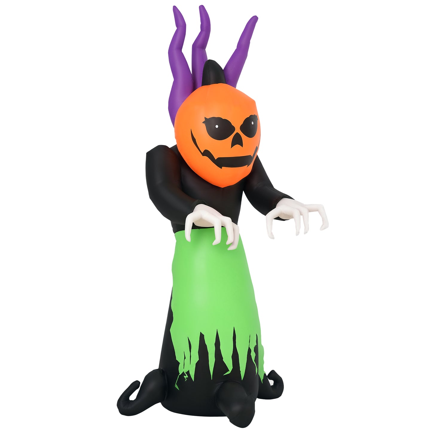240cm Pumpkin Ghost Inflatable Halloween Decoration w/ Lights Accessories