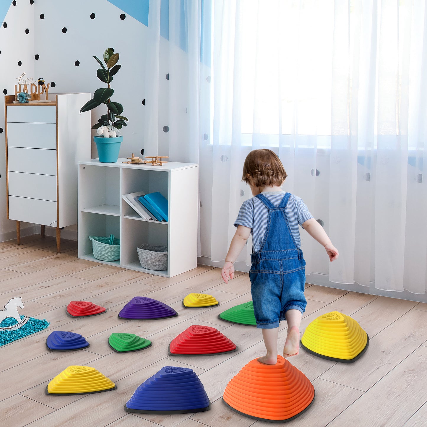 11 Pieces Stepping Stones for Balance and Motor Skills