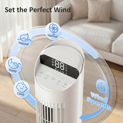 Tower Fan WiFi App Control 101.8 cm White