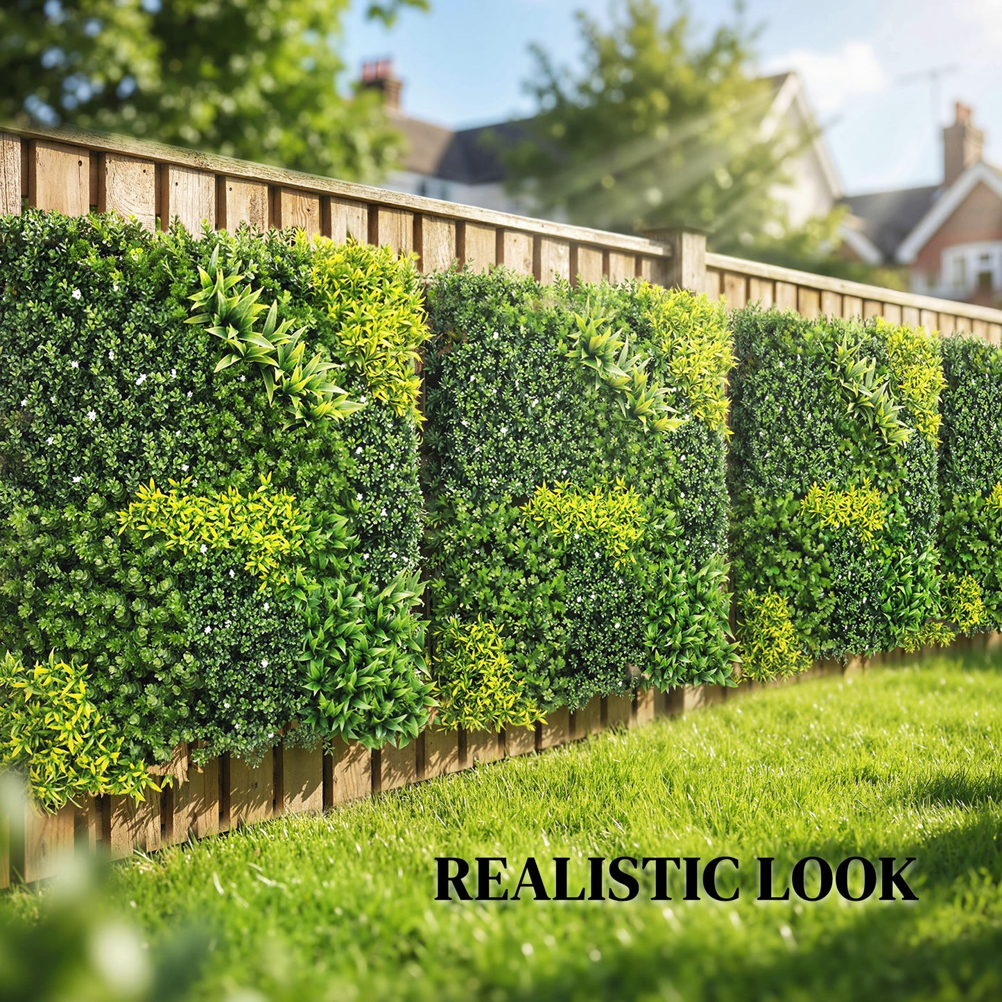 Artificial Grass Wall Panel, Greenery Wall, 100x100 cm, Green