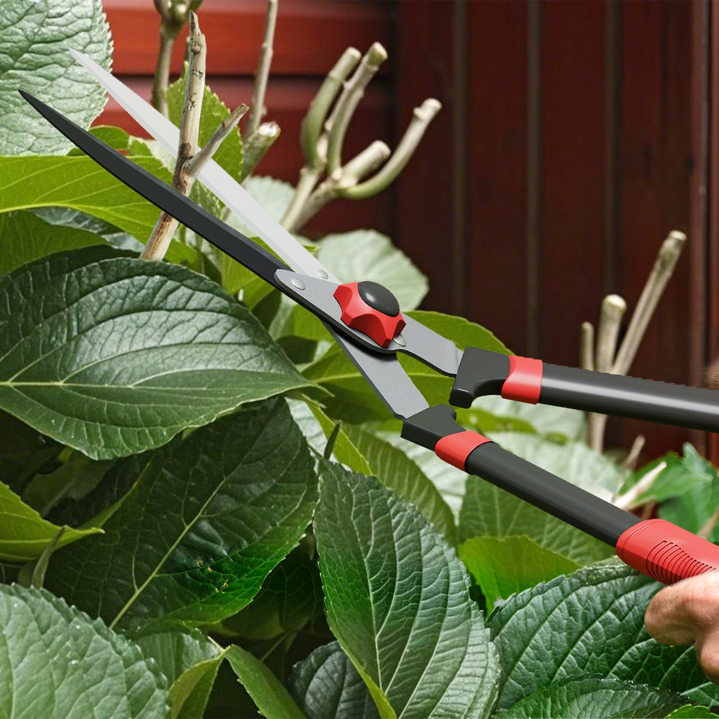 Garden Shears, 63.5 cm Hedge Shears with Tension Adjuster