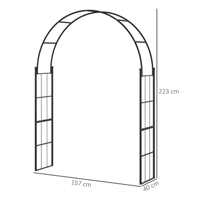 223cm Garden Arch Trellis, Outdoor Wedding Arbor for Roses, Vines