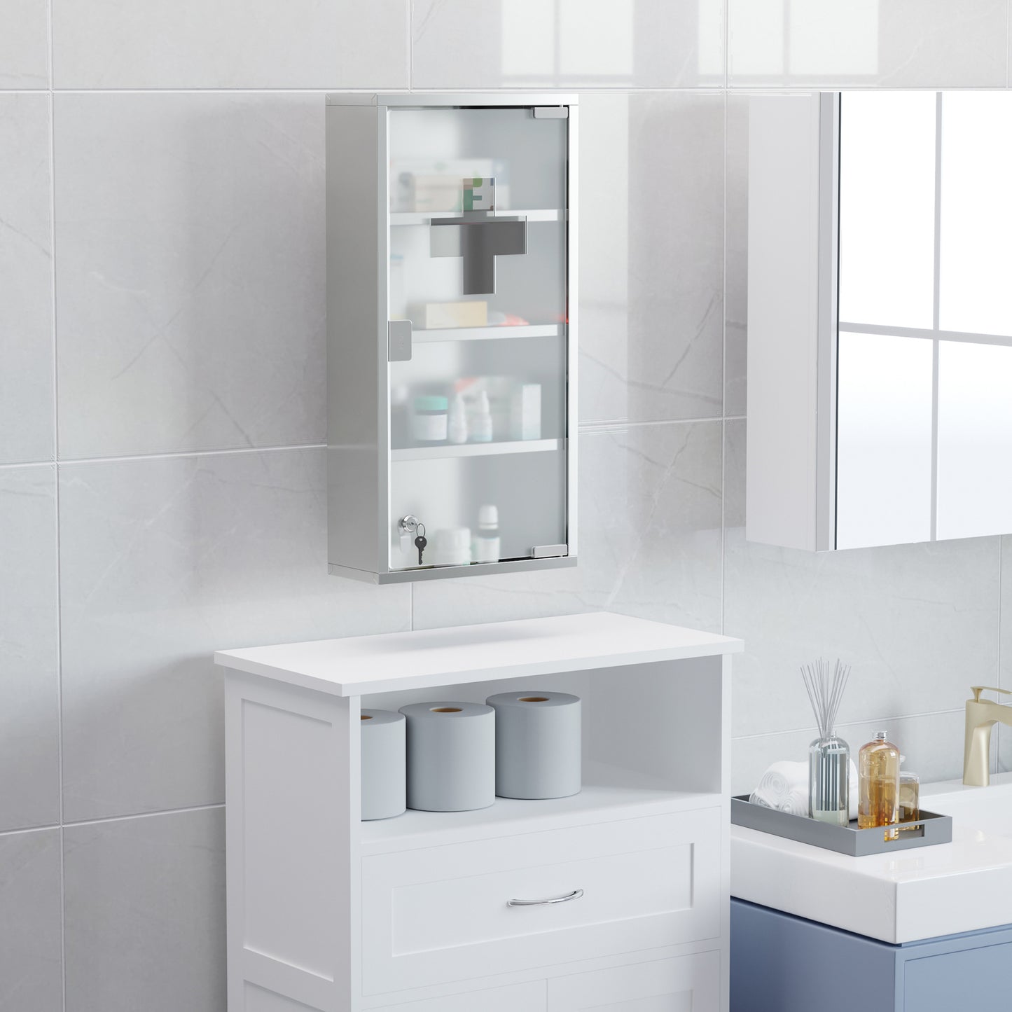 Medicine Cabinet Houseware Stainless Steel Medicine Cabinet Glass Door