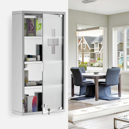Medicine Cabinet Houseware Stainless Steel Medicine Cabinet Glass Door