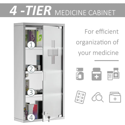 Medicine Cabinet Houseware Stainless Steel Medicine Cabinet Glass Door