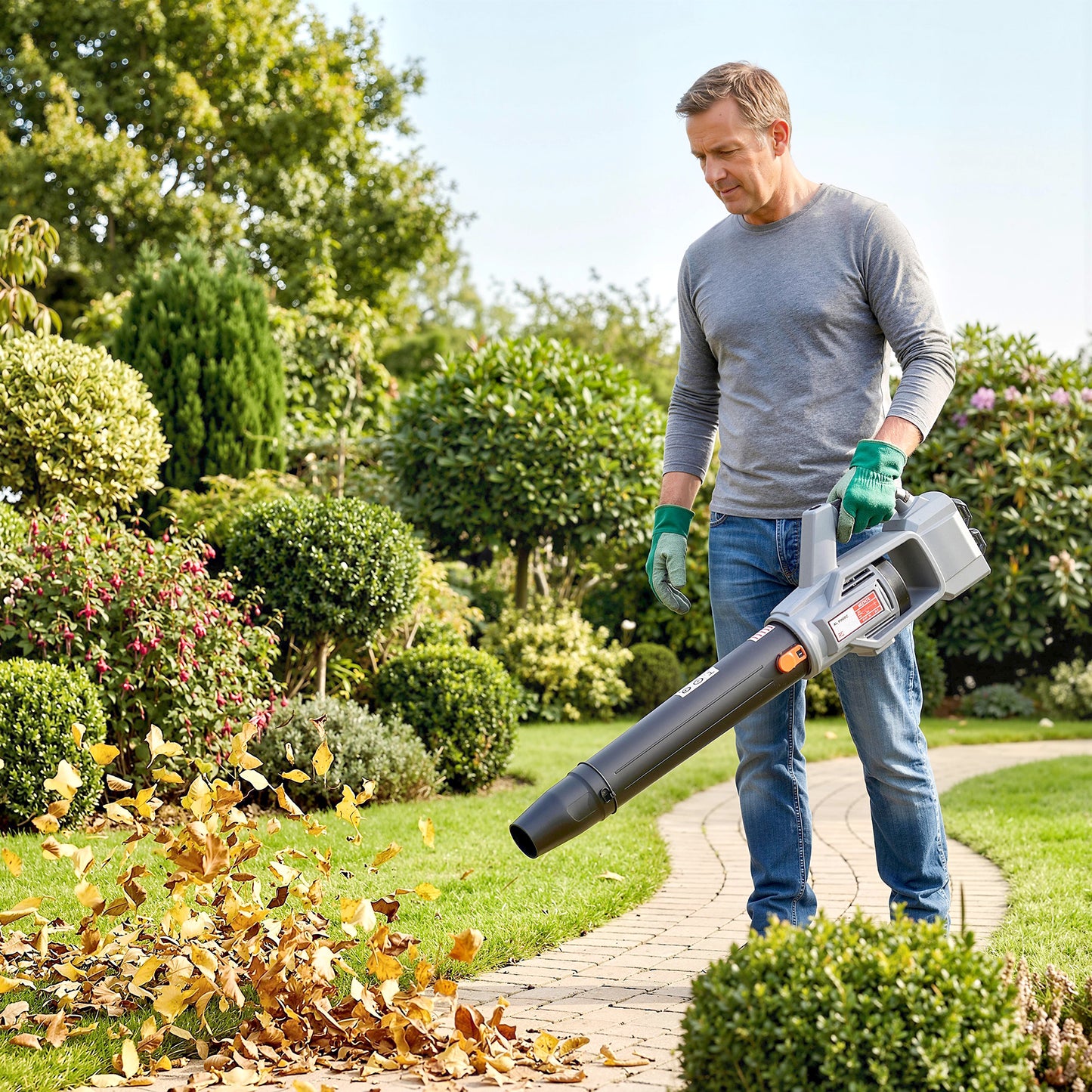 36V Leaf Blower Cordless with 2 x 4000mAh Batteries & Charger