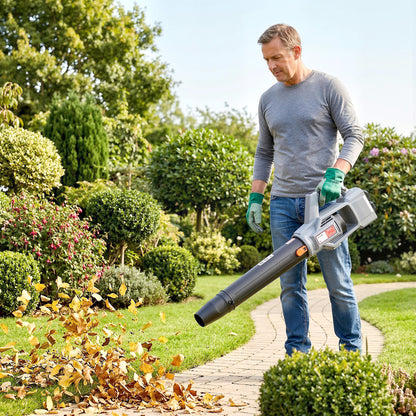 36V Leaf Blower Cordless with 2 x 4000mAh Batteries & Charger