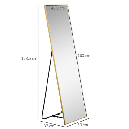 Full Length Mirror Dressing Mirror Wall-Mounted Entryway Gold Frame