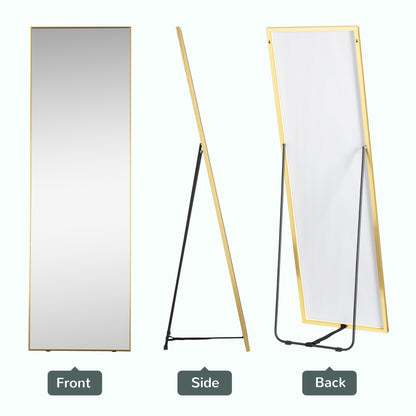 Full Length Mirror Dressing Mirror Wall-Mounted Entryway Gold Frame