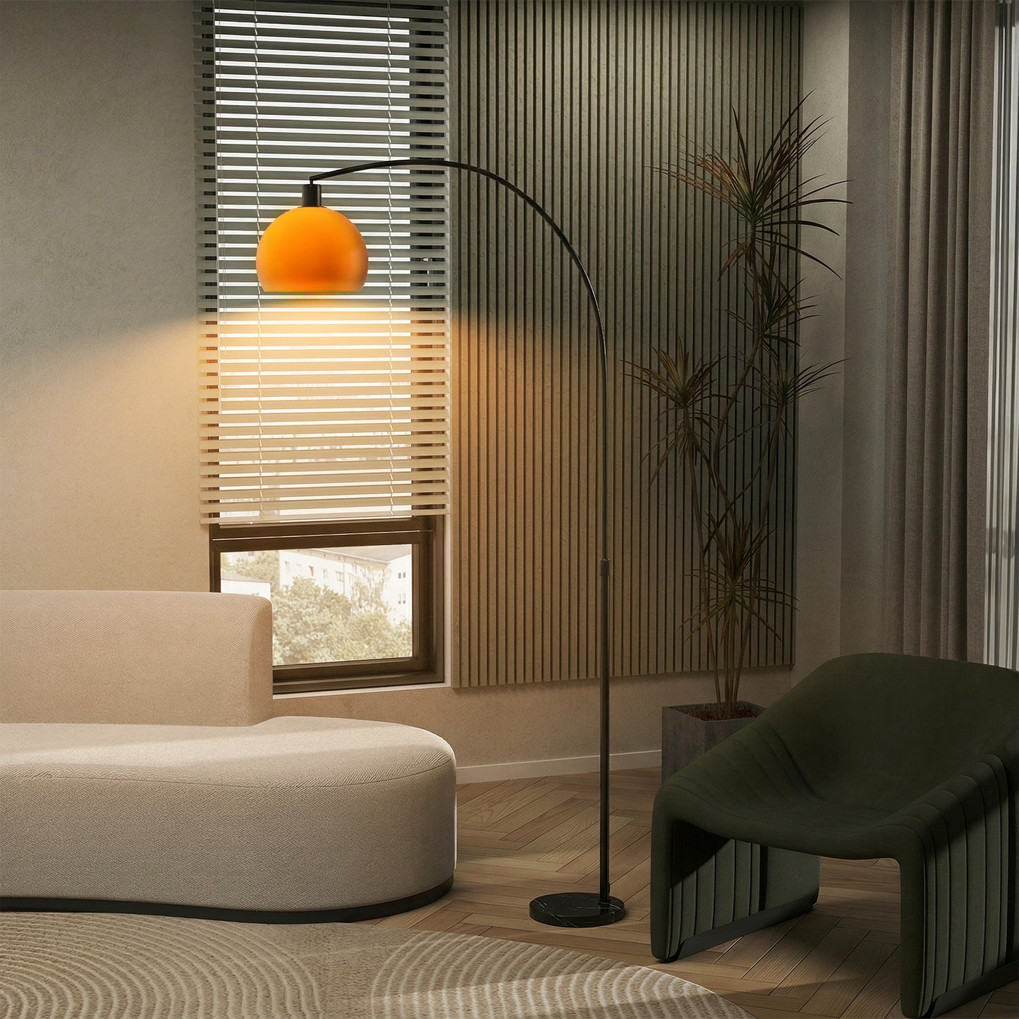 Floor Lamp for Living Room, Modern Standing Lamp with Shade & Foot Switch, Minimalist Tall Pole Lampshade for Bedroom, Office, Black