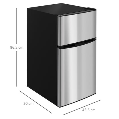 88L Small Fridge Freezer with 5-Setting Thermostat, Inner Light