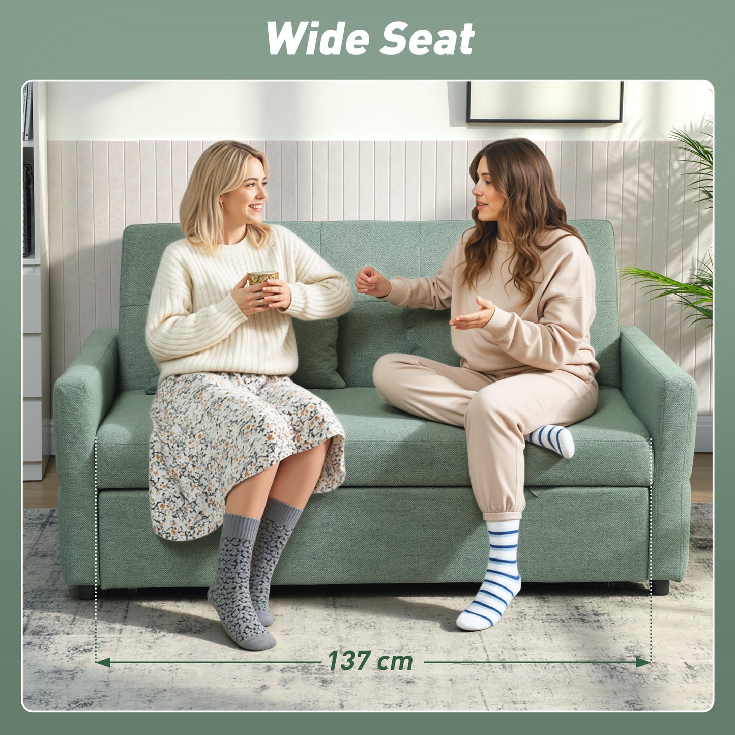 Criss Cross Chair with Wheels, Armless Wide Office Chair, Beige