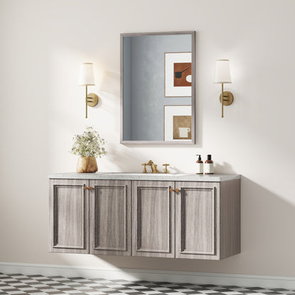 50 x 70 cm Wall Bathroom Mirror, Vanity Mirror, Grey